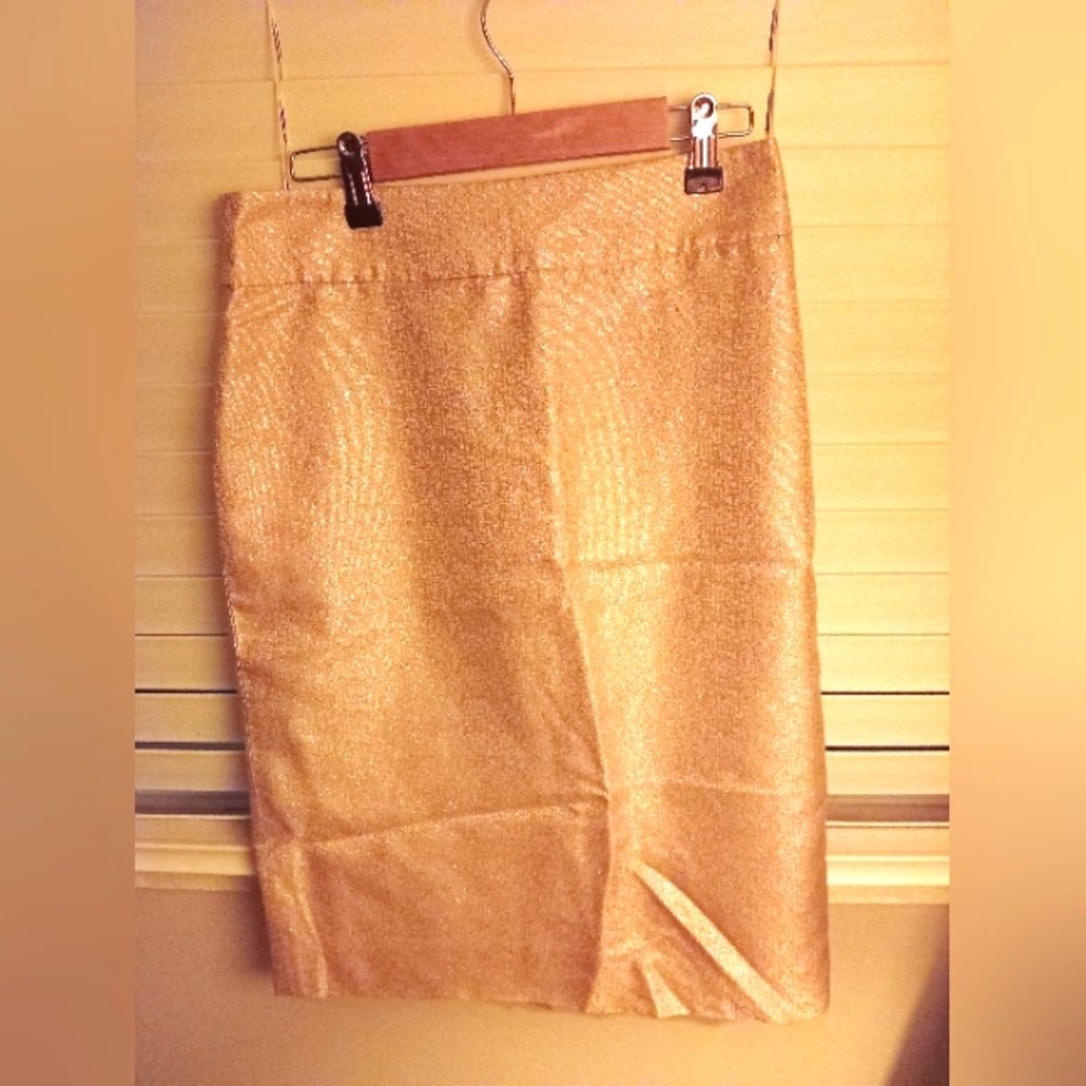 J. Crew Silk Elegant Gold Women's Skirt